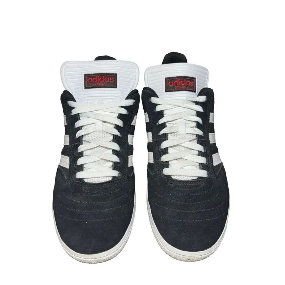 Adidas Black Busenitz and White Sneakers with Red Accents size 11.5